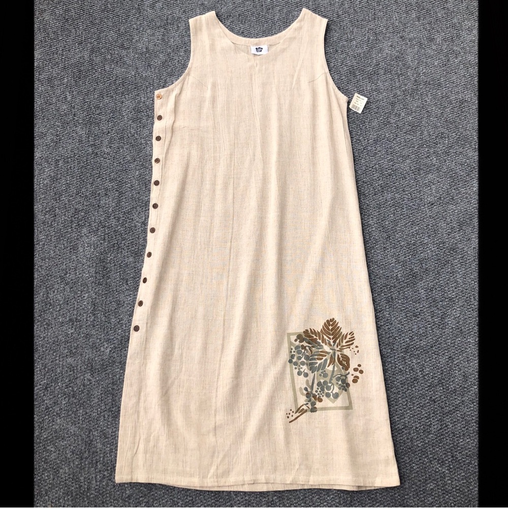 Hilo Hattie linen blend sleeveless dress size XL